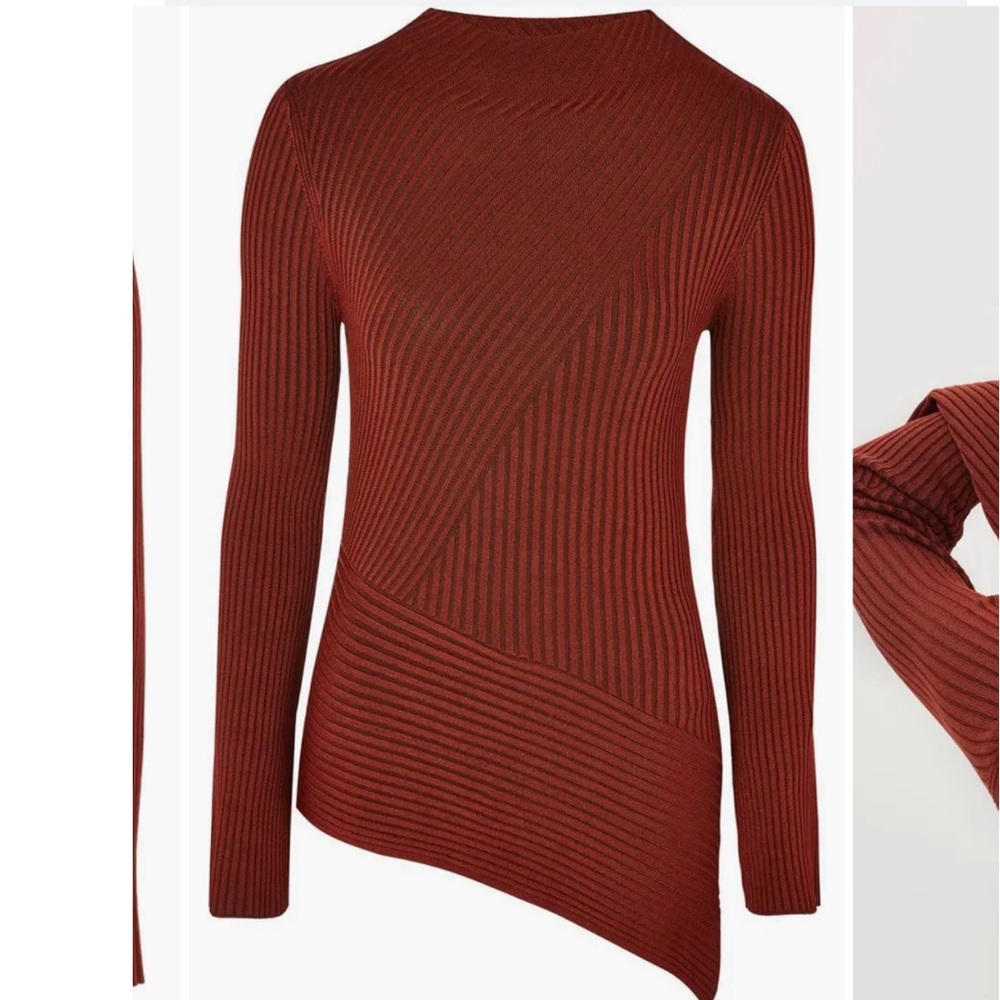 Topshop Rust Red Asymmetrical Tunic
